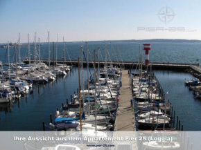 Apartmenthaus Hafenspitze Ap 25, Pier 25, Blickrichtung offene SeeStrand